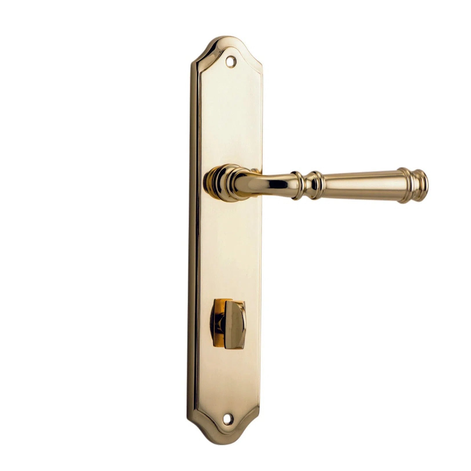 Iver Door Handle Verona Shouldered Privacy Pair Polished Brass