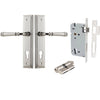 Iver Door Handle Verona Stepped Euro Key/Key Polished Nickel Entrance Kit