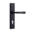 Iver Door Handle Verona Stepped Euro Pair Matt Black