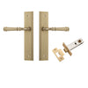 Iver Door Handle Verona Stepped Latch Brushed Brass Passage Kit