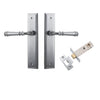 Iver Door Handle Verona Stepped Latch Brushed Chrome Passage Kit