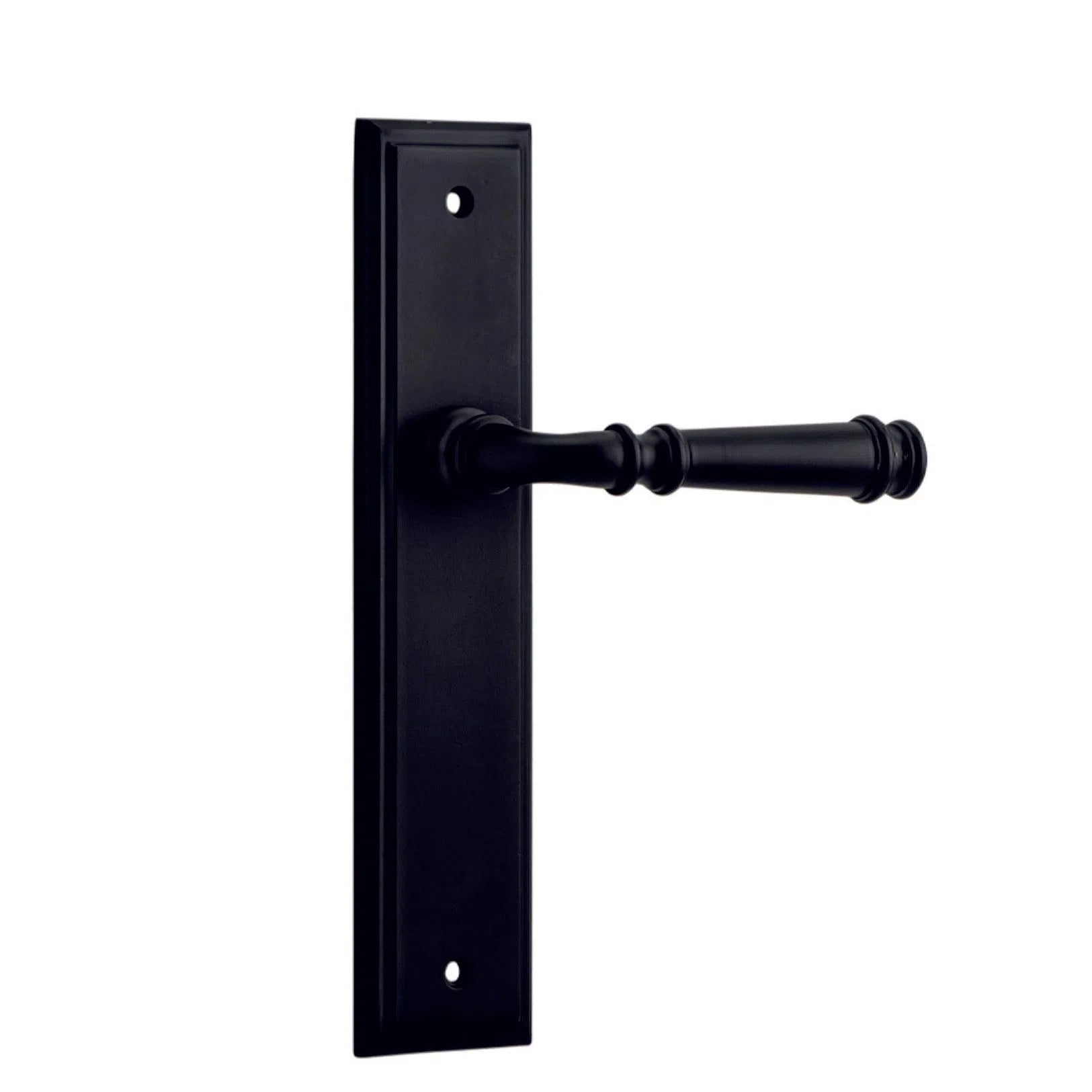 Iver Door Handle Verona Stepped Latch Pair Matt Black