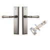 Iver Door Handle Verona Stepped Latch Satin Nickel Passage Kit