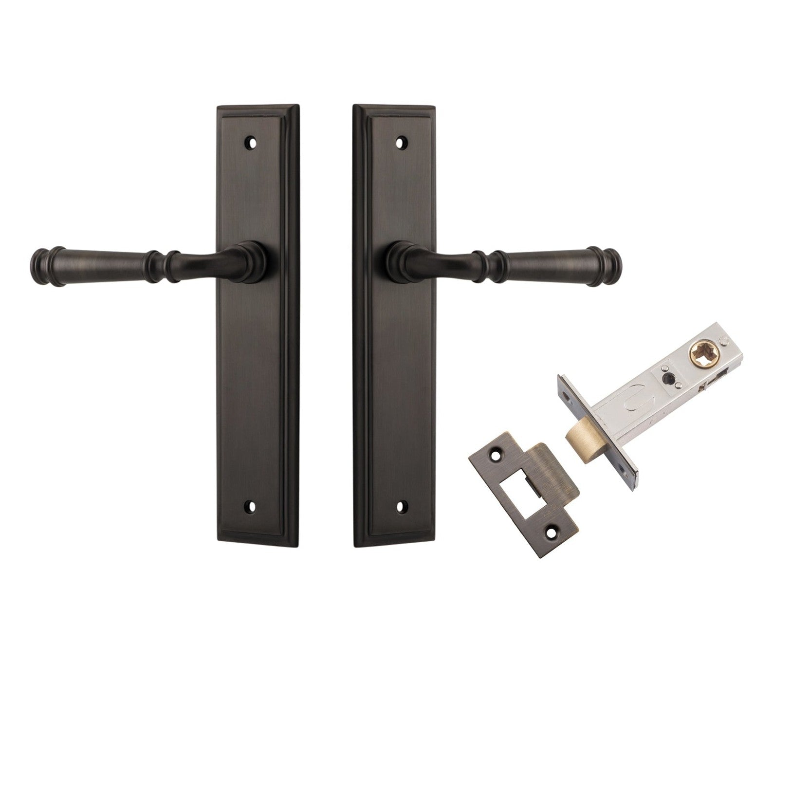 Iver Door Handle Verona Stepped Latch Signature Brass Passage Kit