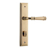 Iver Door Handle Verona Stepped Privacy Pair Polished Brass