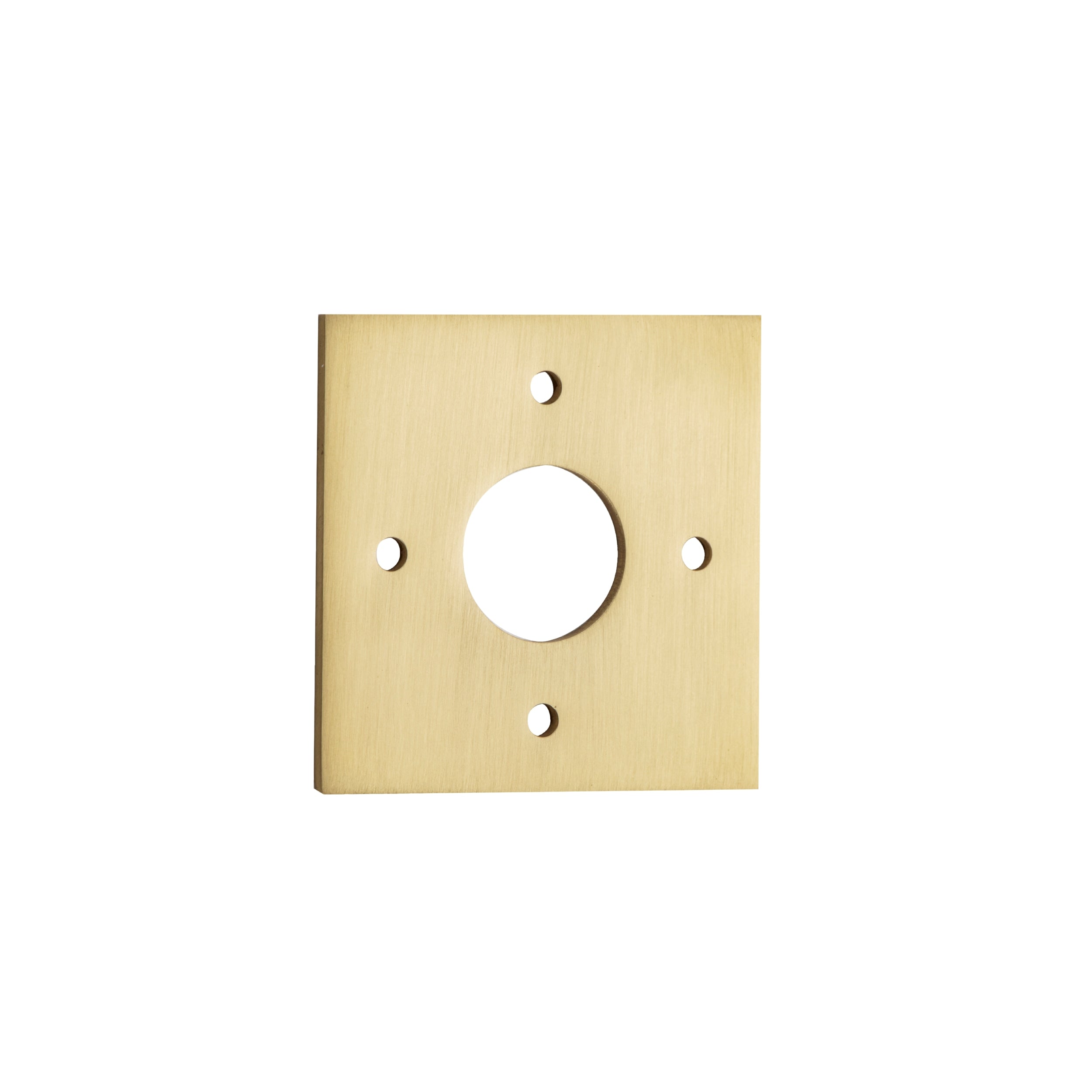 Iver Door Handles & Knobs Adaptor Plate Pair Rose Square Brushed Gold