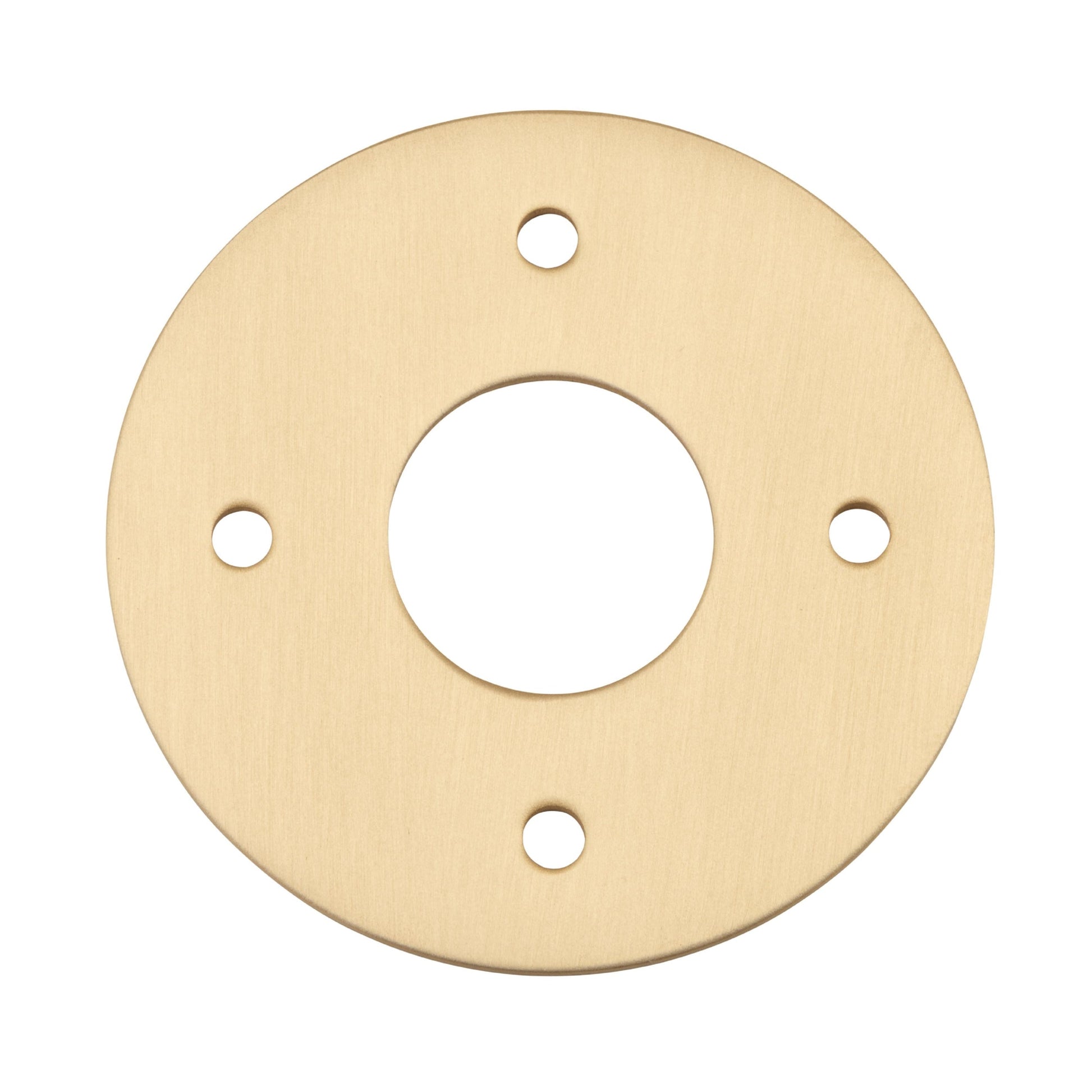 Iver Door Handles & Knobs Adaptor Plate Pair Round Rose Brushed Brass