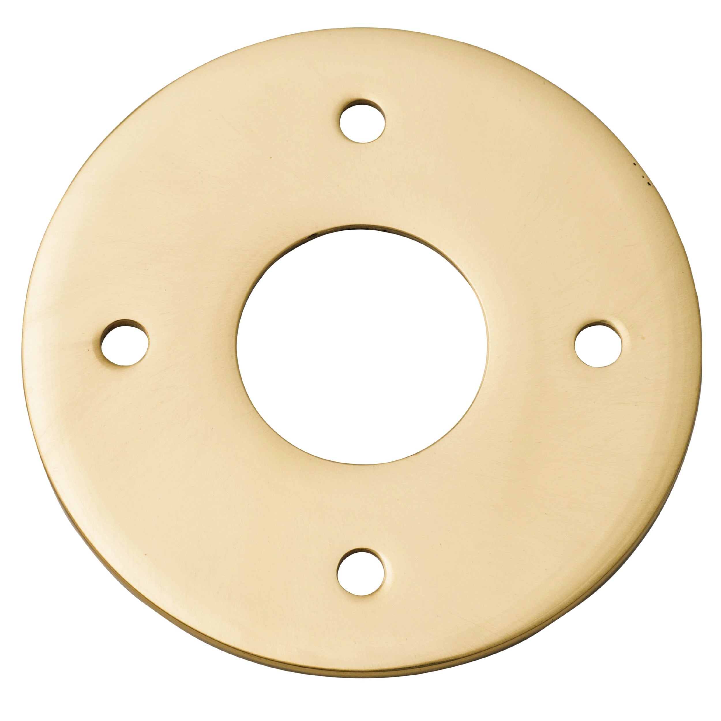 Iver Door Handles & Knobs Adaptor Plate Pair Round Rose Polished Brass