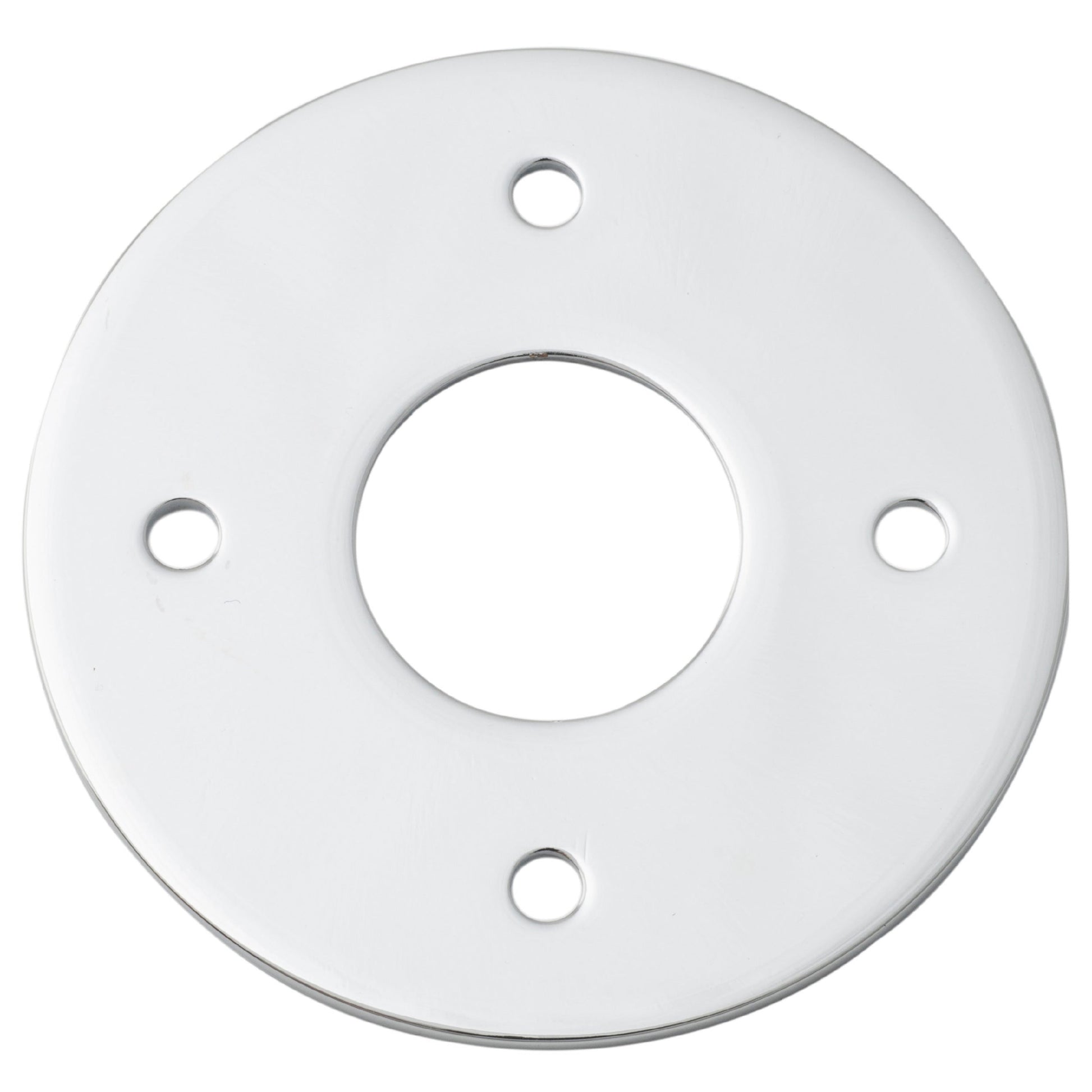 Iver Door Handles & Knobs Adaptor Plate Pair Round Rose Polished Chrome