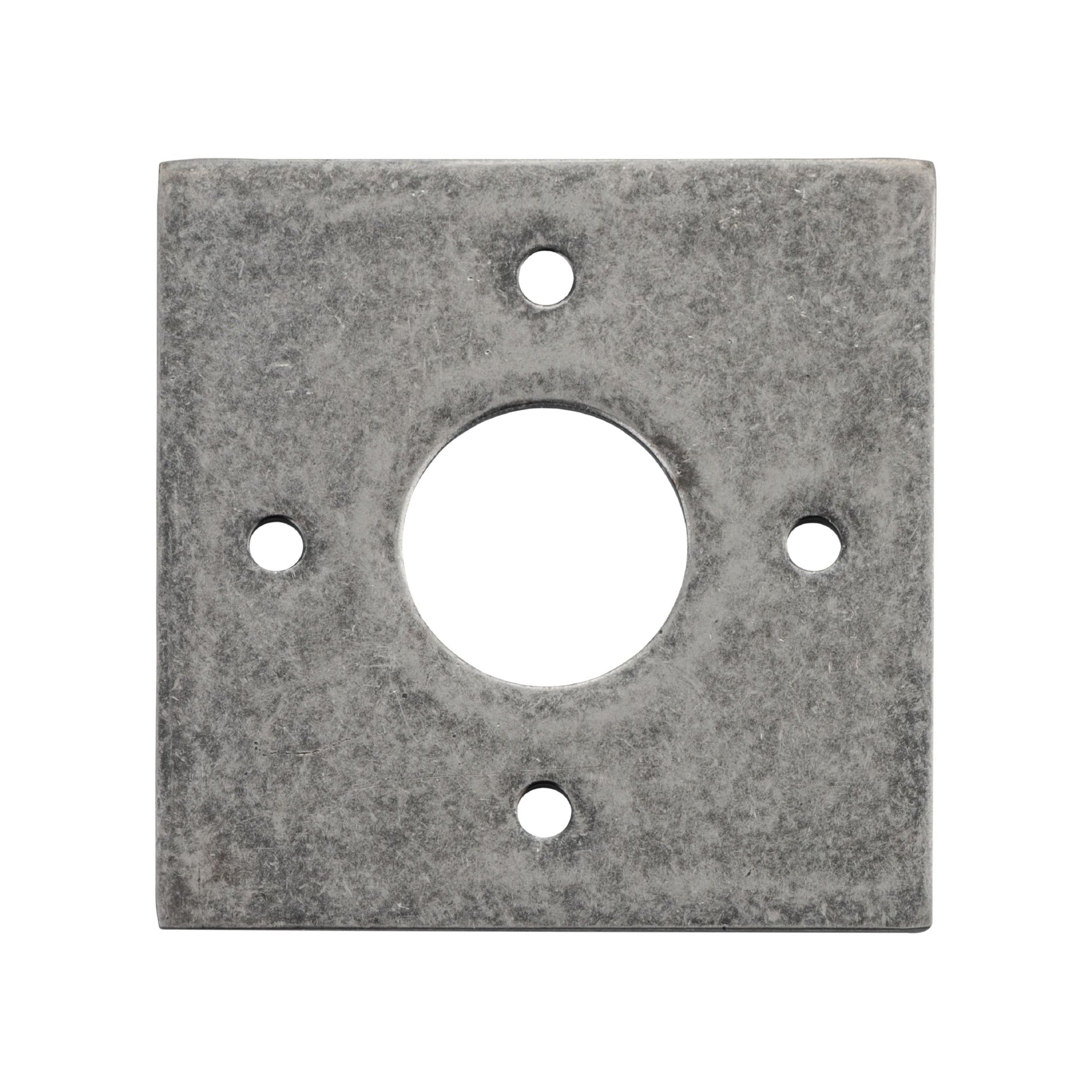 Iver Door Handles & Knobs Adaptor Plate Pair Square Rose Distressed Nickel