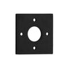 Iver Door Handles & Knobs Adaptor Plate Pair Square Rose Matt Black