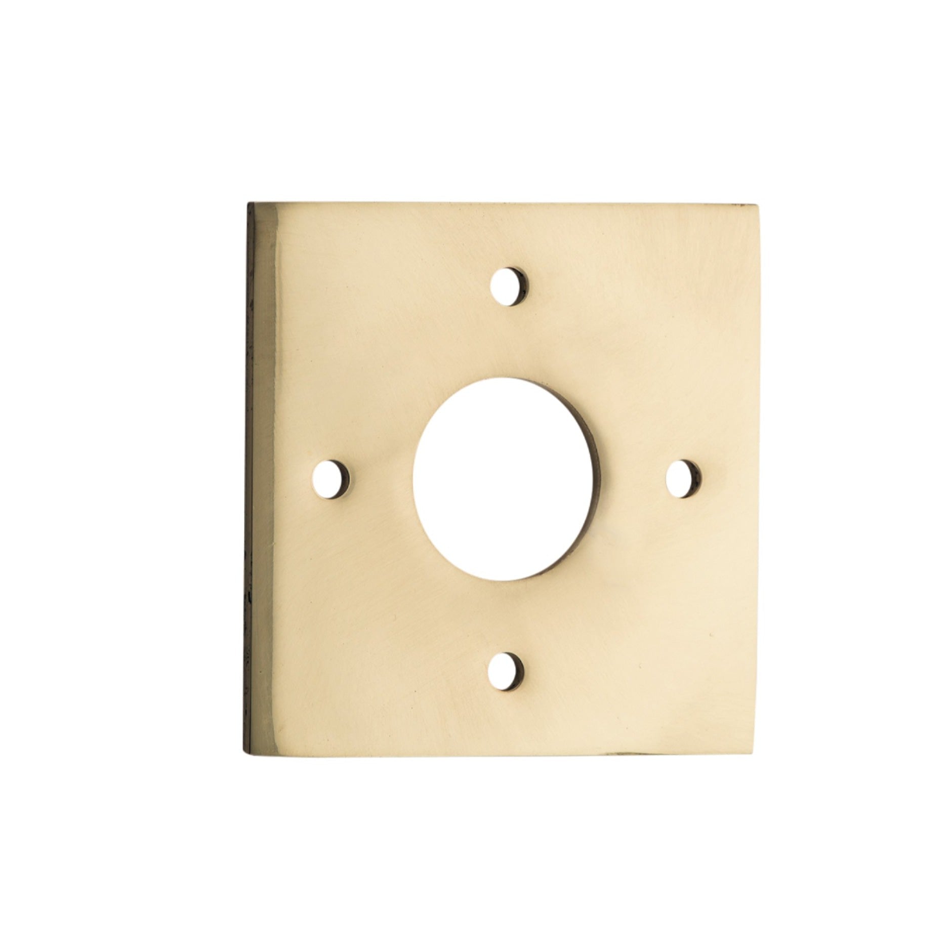 Iver Door Handles & Knobs Adaptor Plate Pair Square Rose Polished Brass