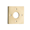Iver Door Handles & Knobs Adaptor Plate Pair Square Rose Polished Brass