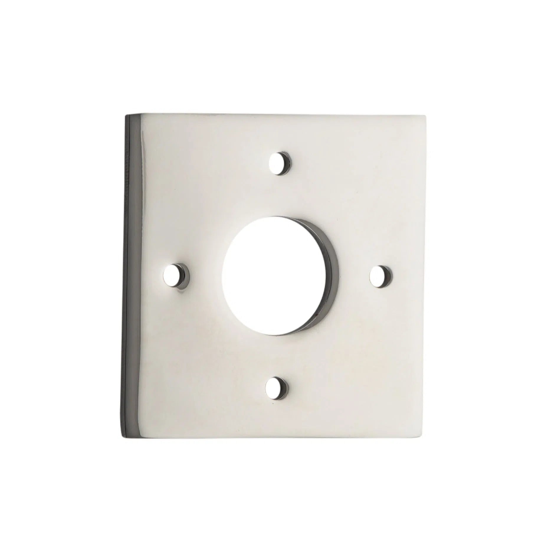 Iver Door Handles & Knobs Adaptor Plate Pair Square Rose Polished Nickel