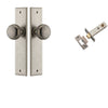 Iver Door Knob Cambridge Chamfered Distressed Nickel Passage Kit