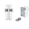 Iver Door Knob Cambridge Chamfered Key/Key Polished Chrome Entrance Kit