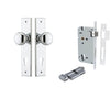 Iver Door Knob Cambridge Chamfered Key/Thumb Polished Chrome Entrance Kit