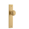 Iver Door Knob Cambridge Chamfered Latch Pair Brushed Brass