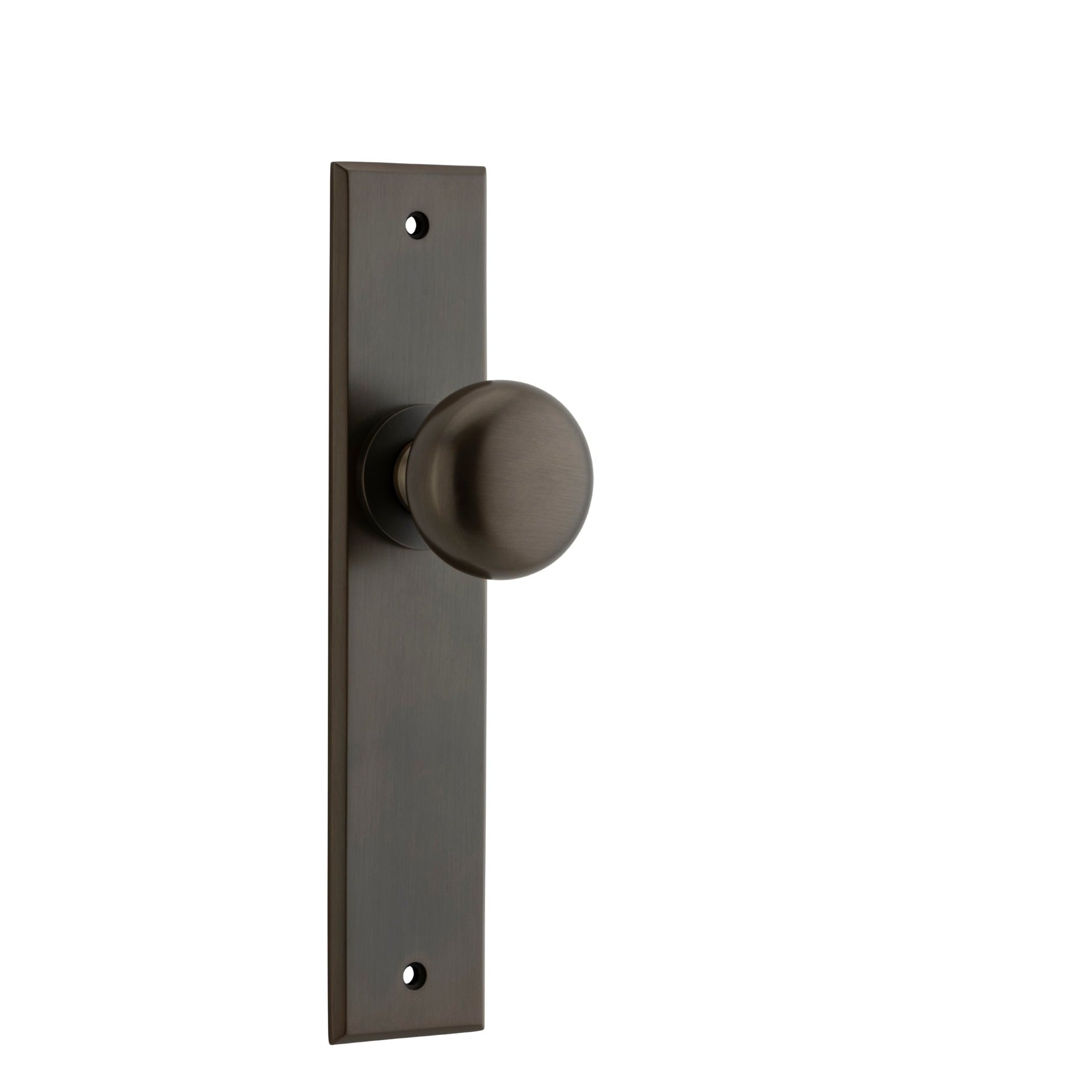 Iver Door Knob Cambridge Chamfered Latch Pair Signature Brass