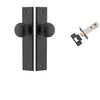 Iver Door Knob Cambridge Chamfered Matt Black Passage Kit