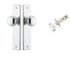 Iver Door Knob Cambridge Chamfered Polished Chrome Passage Kit