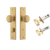 Iver Door Knob Cambridge Chamfered Privacy Brushed Brass Privacy Kit