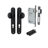 Iver Door Knob Cambridge Oval Euro Key/Key Matt Black Entrance Kit