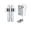 Iver Door Knob Cambridge Oval Euro Key/Key Polished Chrome Entrance Kit