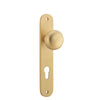 Iver Door Knob Cambridge Oval Euro Pair Brushed Brass