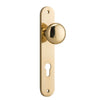 Iver Door Knob Cambridge Oval Euro Pair Polished Brass