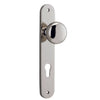 Iver Door Knob Cambridge Oval Euro Pair Polished Nickel