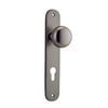 Iver Door Knob Cambridge Oval Euro Pair Satin Nickel