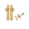 Iver Door Knob Cambridge Oval Latch Brushed Brass Passage Kit