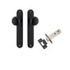 Iver Door Knob Cambridge Oval Latch Matt Black Passage Kit