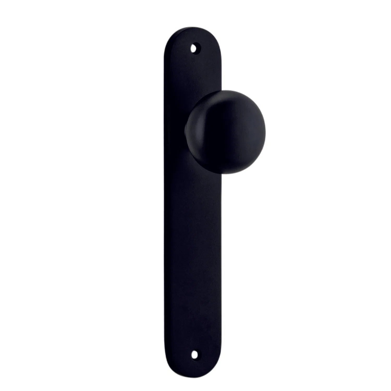 Iver Door Knob Cambridge Oval Latch Pair Matt Black