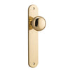 Iver Door Knob Cambridge Oval Latch Pair Polished Brass