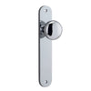 Iver Door Knob Cambridge Oval Latch Pair Polished Chrome