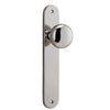 Iver Door Knob Cambridge Oval Latch Pair Polished Nickel