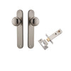 Iver Door Knob Cambridge Oval Latch Satin Nickel Passage Kit