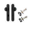 Iver Door Knob Cambridge Oval Privacy Matt Black Inbuilt Privacy Kit