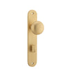 Iver Door Knob Cambridge Oval Privacy Pair Brushed Brass