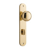 Iver Door Knob Cambridge Oval Privacy Pair Polished Brass