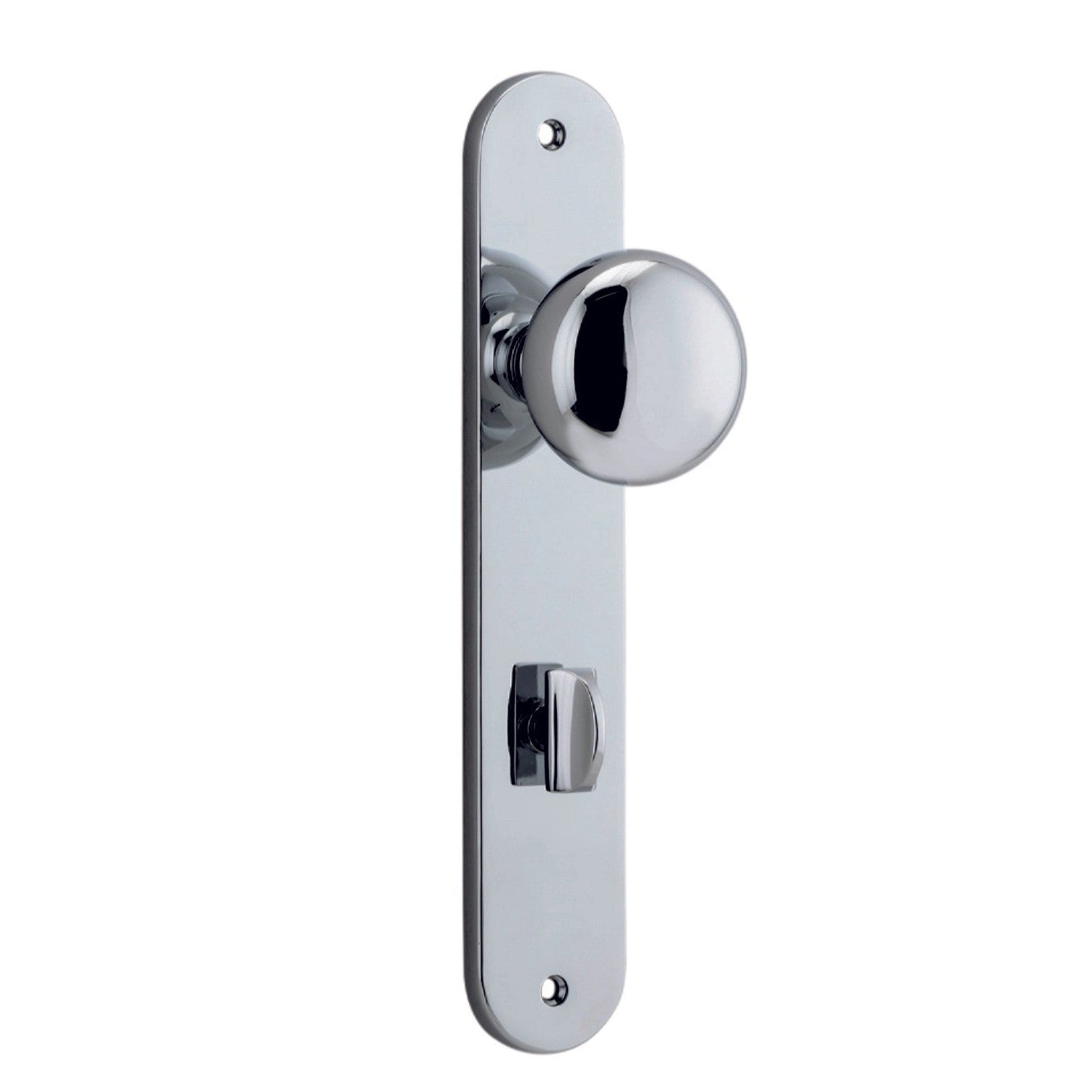 Iver Door Knob Cambridge Oval Privacy Pair Polished Chrome