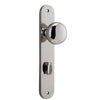 Iver Door Knob Cambridge Oval Privacy Pair Polished Nickel