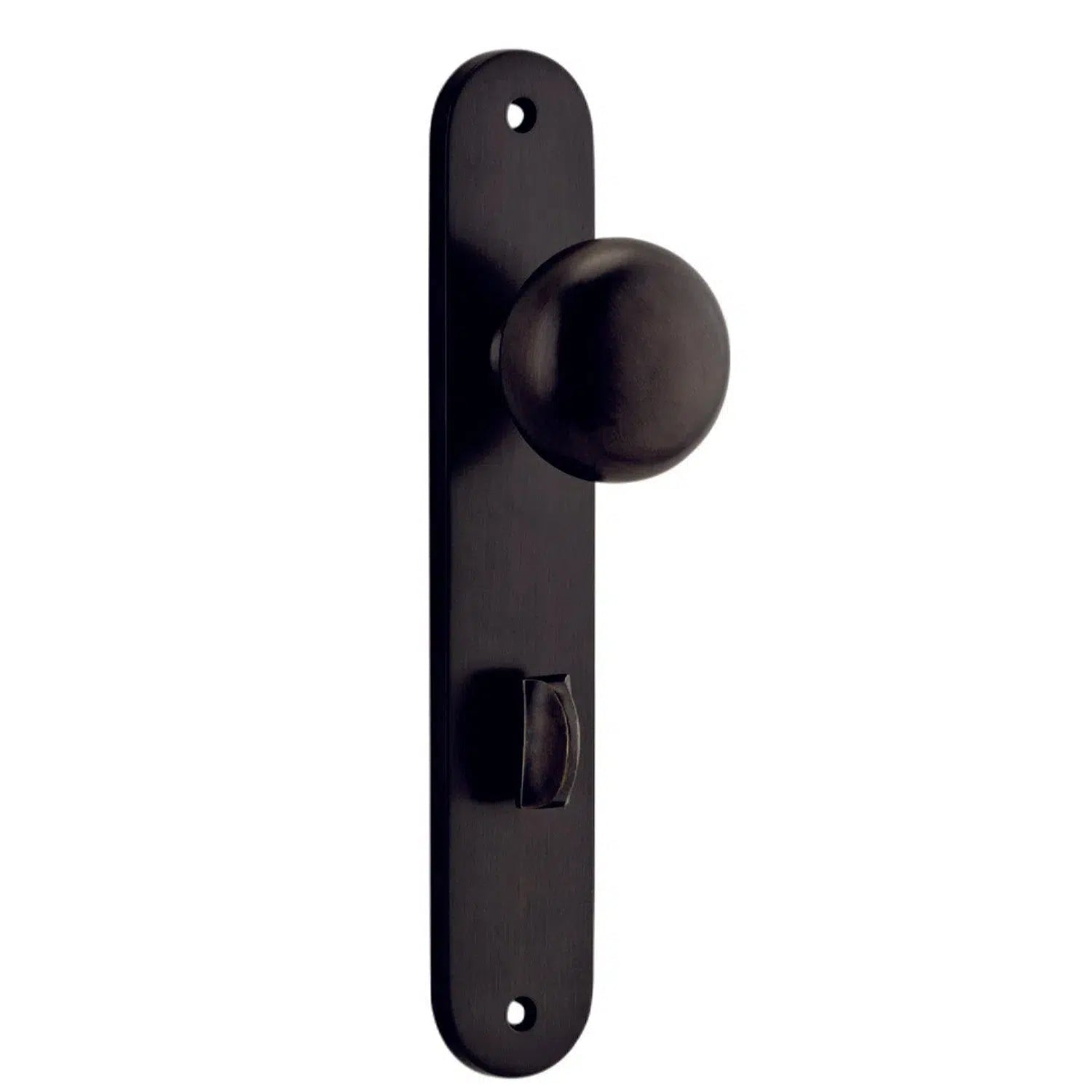 Iver Door Knob Cambridge Oval Privacy Pair Signature Brass