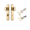 Iver Door Knob Cambridge Oval Privacy Polished Brass Inbuilt Privacy Kit