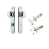 Iver Door Knob Cambridge Oval Privacy Polished Chrome Inbuilt Privacy Kit