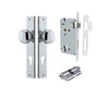 Iver Door Knob Cambridge Rectangular Euro Key/Key Polished Chrome Entrance Kit