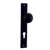 Iver Door Knob Cambridge Rectangular Euro Pair Matt Black