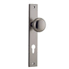 Iver Door Knob Cambridge Rectangular Euro Pair Satin Nickel